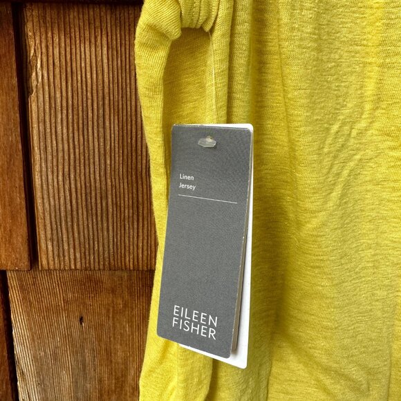 NWT Eileen Fisher Citron U-Neck Sleeveless Long Line Linen Tank Top - Women's 1X - Picture 6 of 9